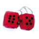 www.oliver-racing-us-parts.de - FUZZY DICE 6CM ROT