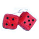 www.oliver-racing-us-parts.de - FUZZY DICE 9CM ROT